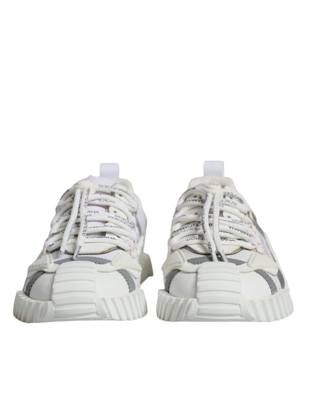 Dolce &amp; Gabbana White Lace Up Low Top NS1 Sneakers Shoes