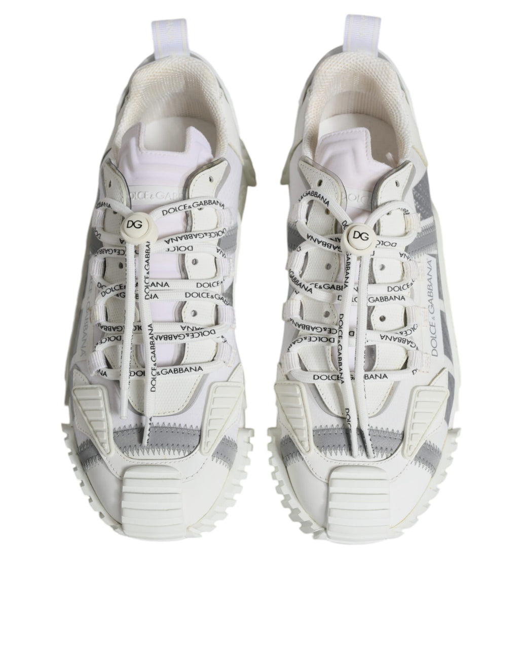 Dolce &amp; Gabbana White Lace Up Low Top NS1 Sneakers Shoes