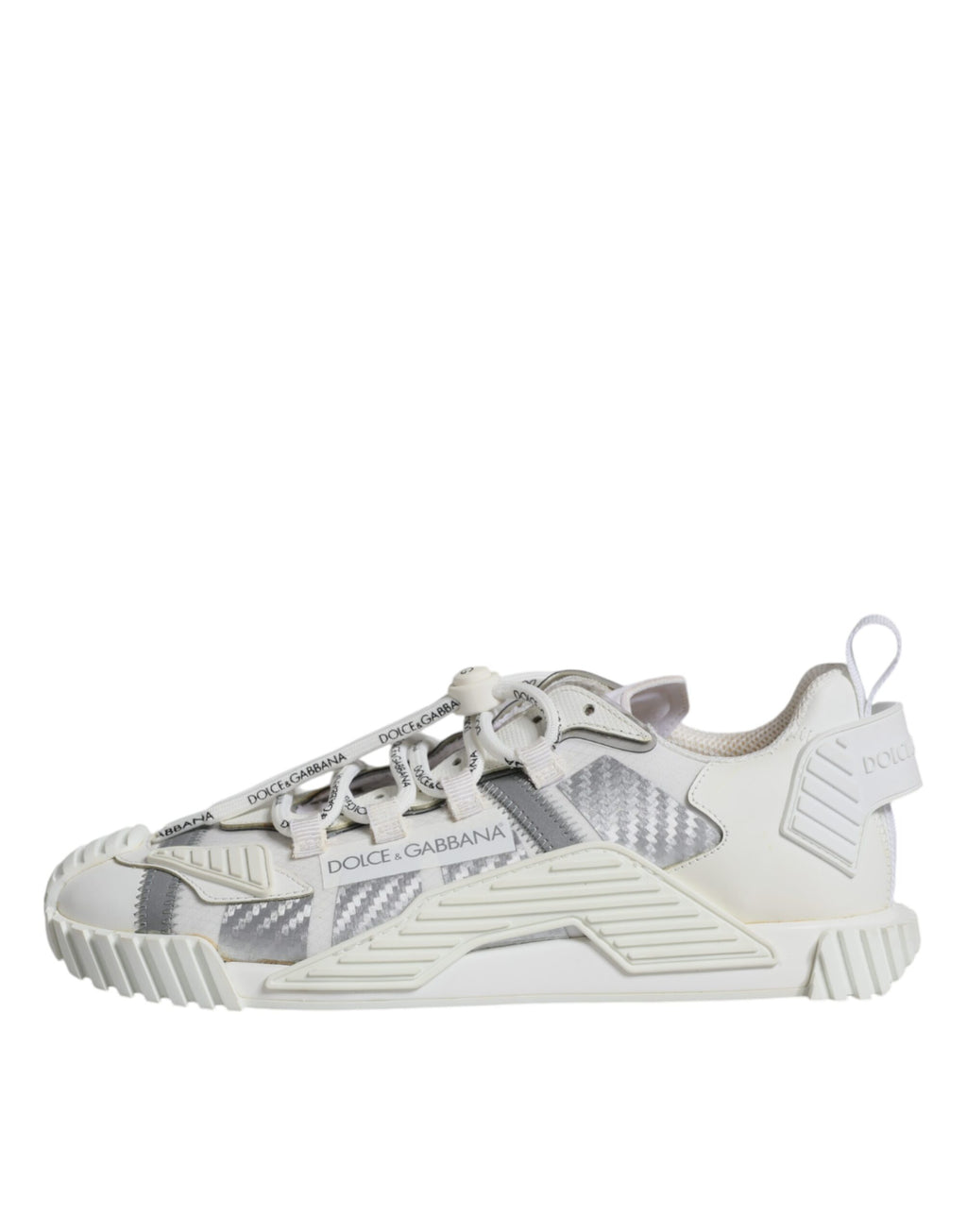 Dolce &amp; Gabbana White Lace Up Low Top NS1 Sneakers Shoes
