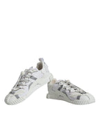 Dolce &amp; Gabbana White Lace Up Low Top NS1 Sneakers Shoes