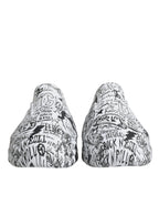 Dolce &amp; Gabbana White Black Graffiti Daymaster Sneakers Shoes