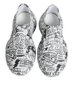 Dolce &amp; Gabbana White Black Graffiti Daymaster Sneakers Shoes