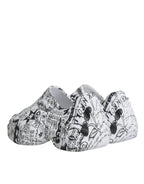 Dolce &amp; Gabbana White Black Graffiti Daymaster Sneakers Shoes