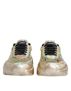Dolce &amp; Gabbana Gold Sequin Iridiscent Daymaster Sneakers Shoes