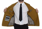 Dolce &amp; Gabbana Yellow Cotton Stretch Blazer