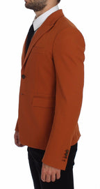 Dolce &amp; Gabbana Orange Cotton Stretch Blazer