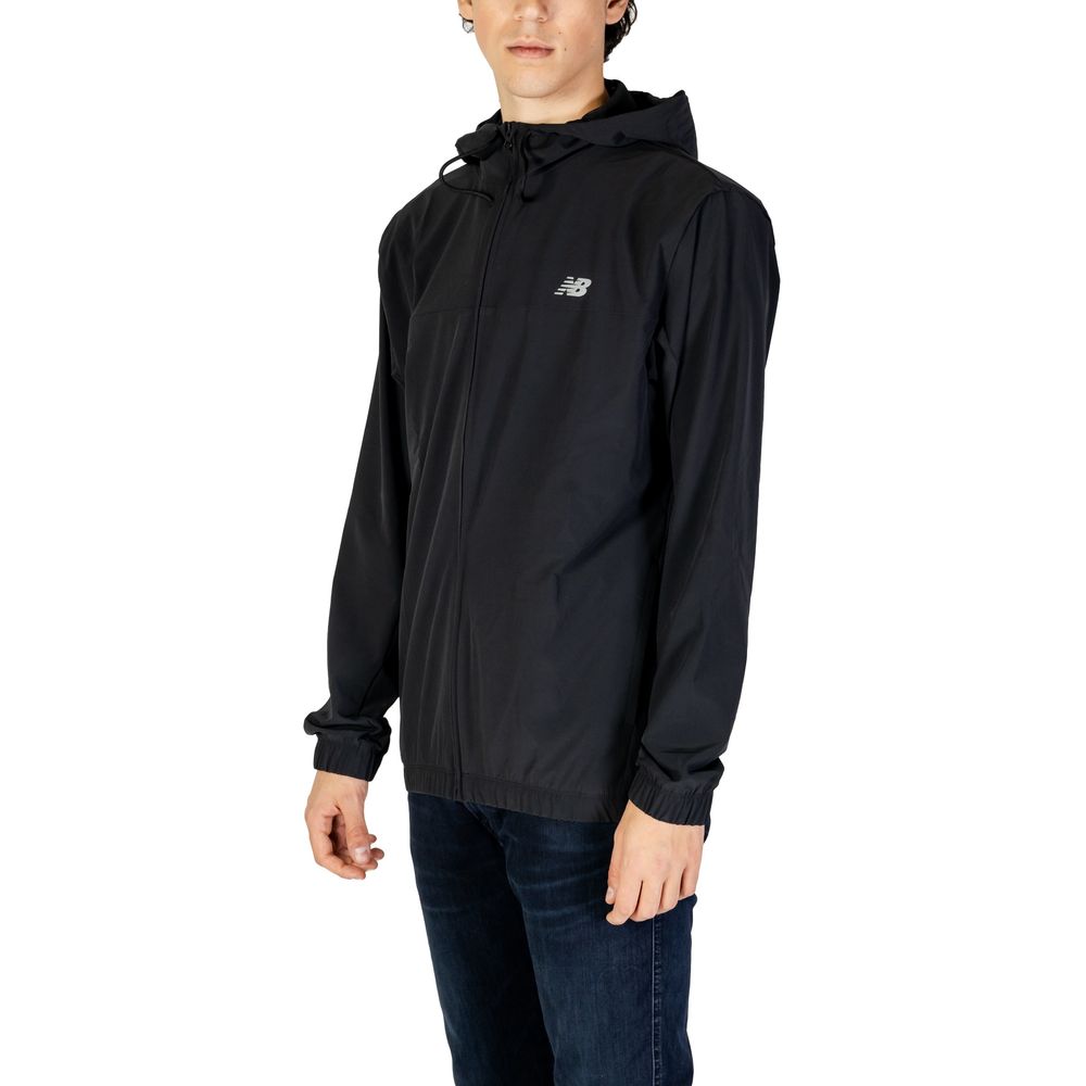 New Balance Black Recycled Polyester Jackets &amp; Coat