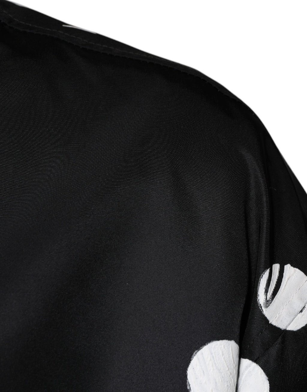 Dolce &amp; Gabbana Black Polka Dot Stripe Nylon Bomber Jacket