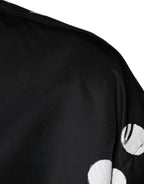 Dolce &amp; Gabbana Black Polka Dot Stripe Nylon Bomber Jacket
