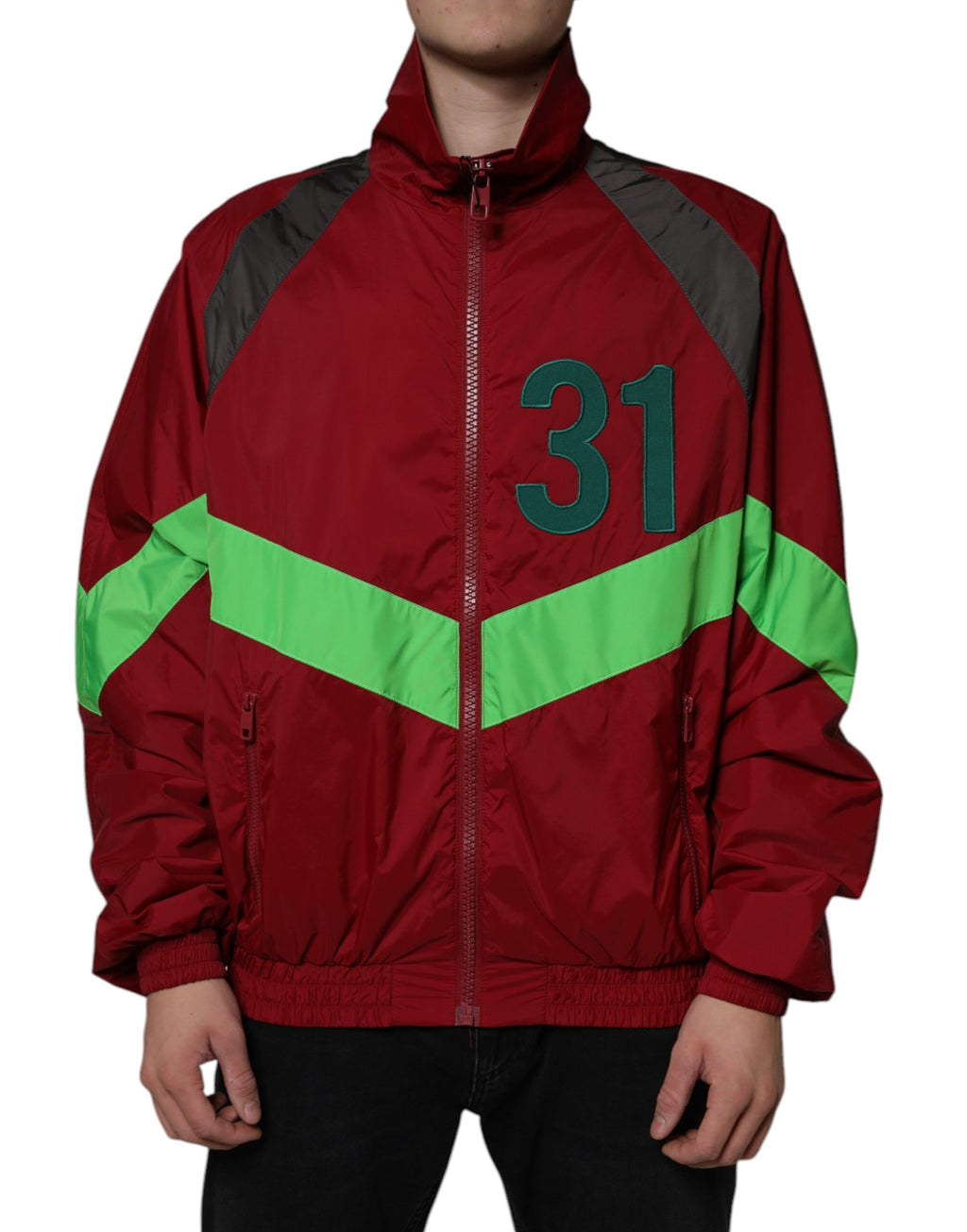 Dolce &amp; Gabbana Multicolor Nylon Full Zip Windbreaker Jacket