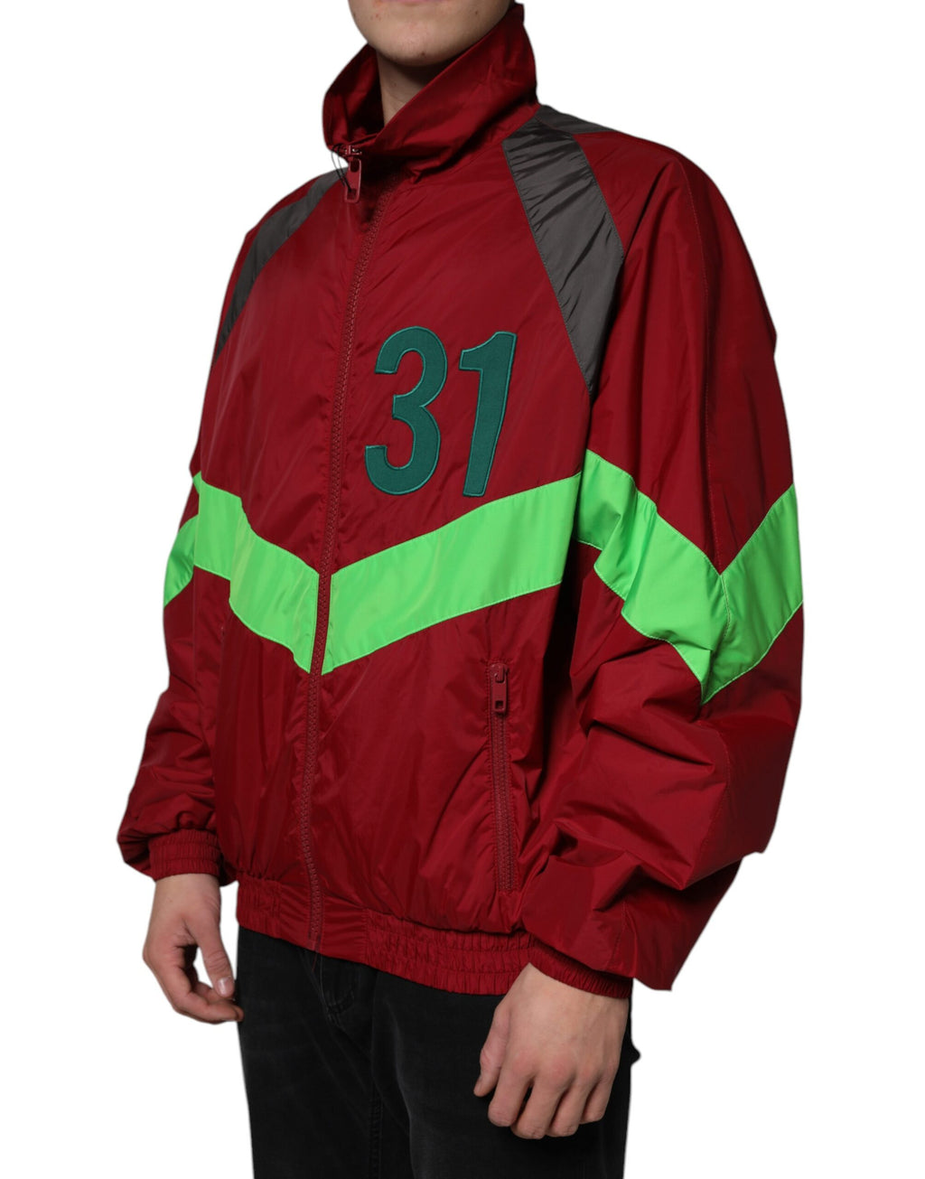 Dolce &amp; Gabbana Multicolor Nylon Full Zip Windbreaker Jacket