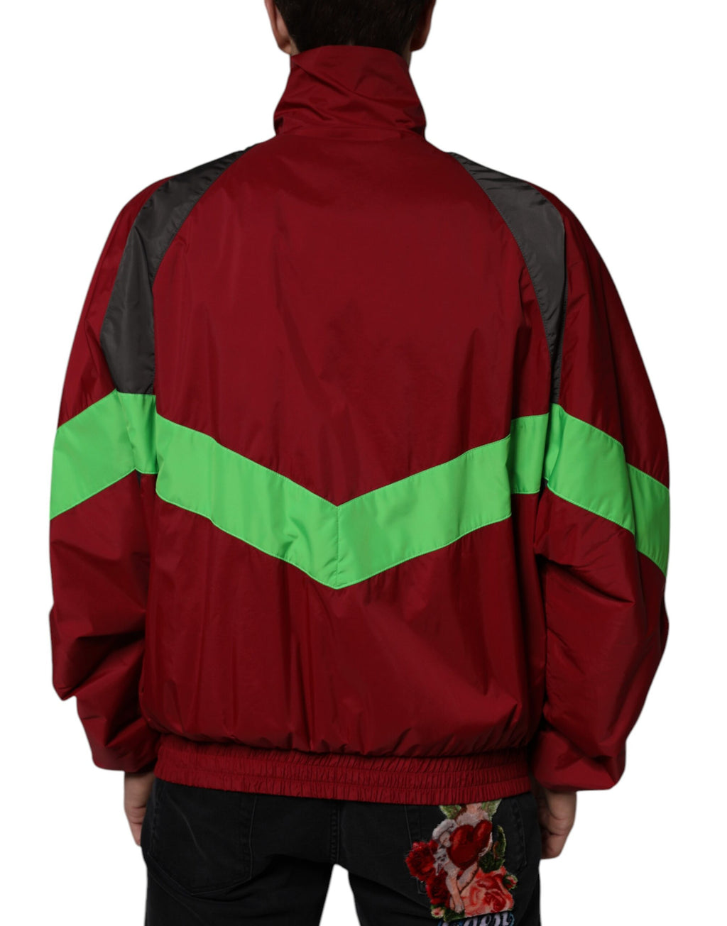 Dolce &amp; Gabbana Multicolor Nylon Full Zip Windbreaker Jacket