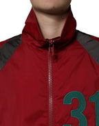 Dolce &amp; Gabbana Multicolor Nylon Full Zip Windbreaker Jacket