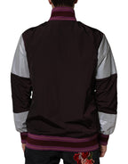 Dolce &amp; Gabbana Multicolor Full Zip Jersey Men Bomber Jacket