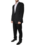 Dolce &amp; Gabbana Black Wool Single Breasted Formal Suit