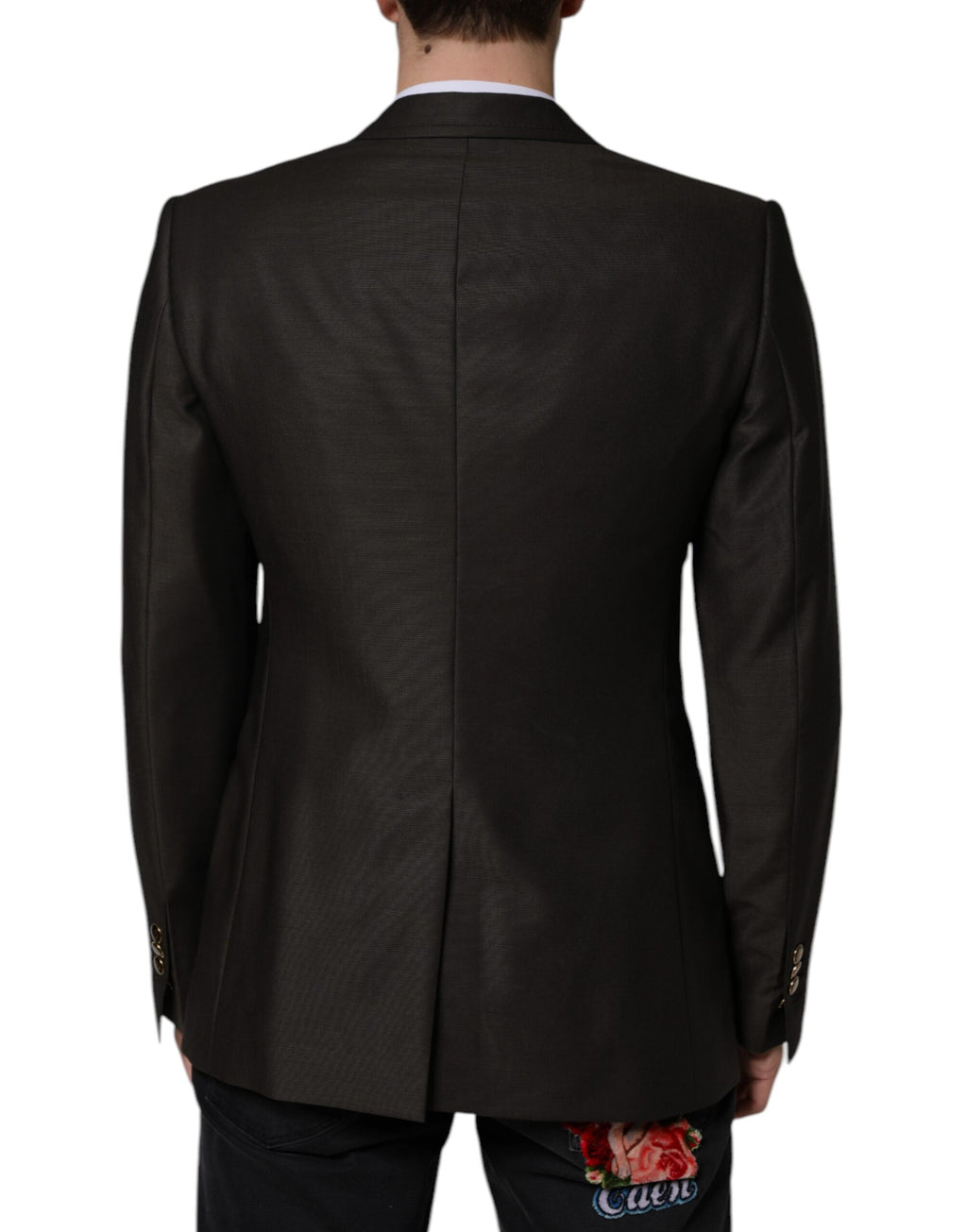 Dolce &amp; Gabbana Blazer Brown Green Bee Wool Jacket Coat