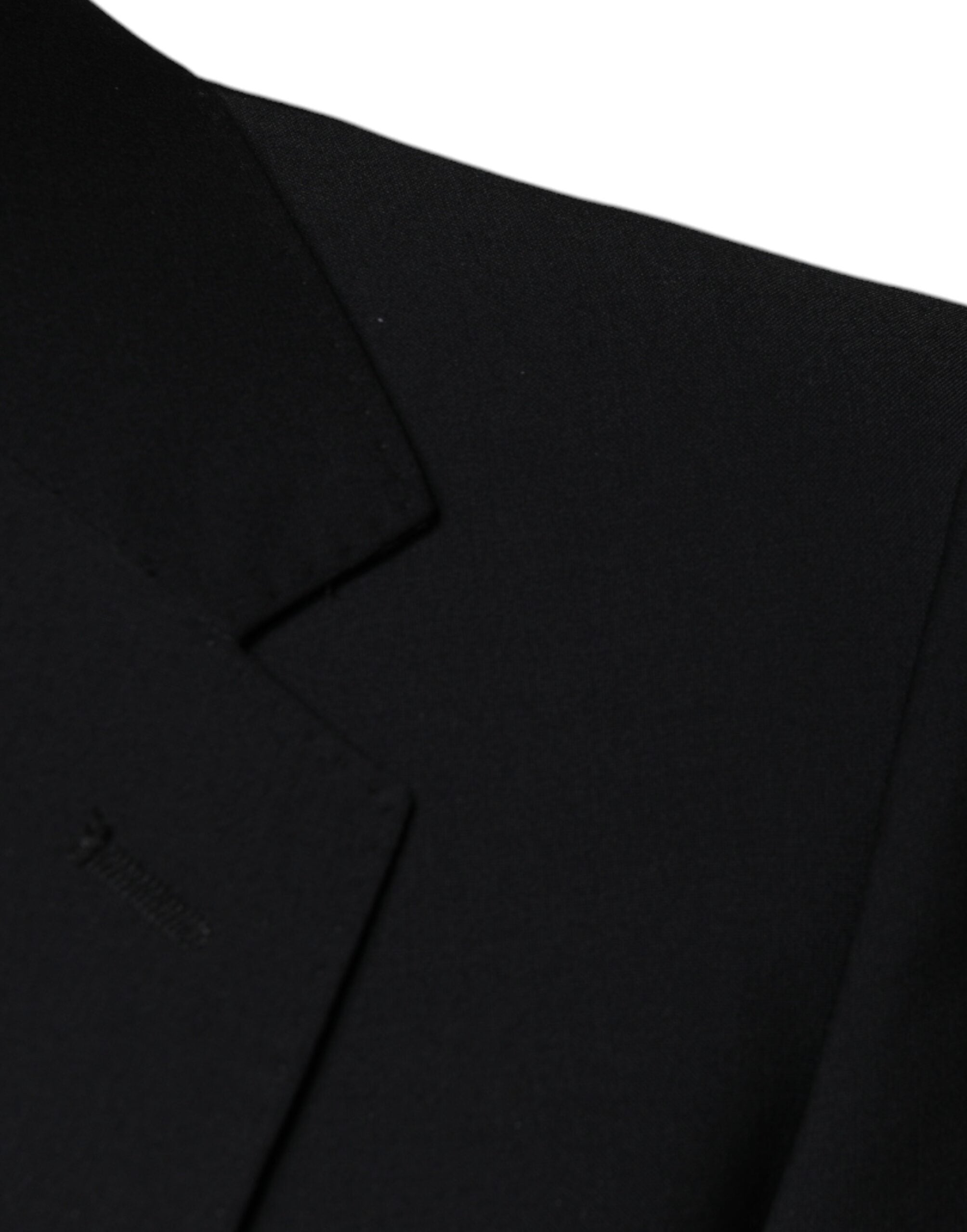 Dolce &amp; Gabbana Black Wool 3 Piece Slim Fit Formal Men Suit