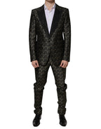 Dolce &amp; Gabbana Black Stars Jacquard SICILY 2 Piece Suit