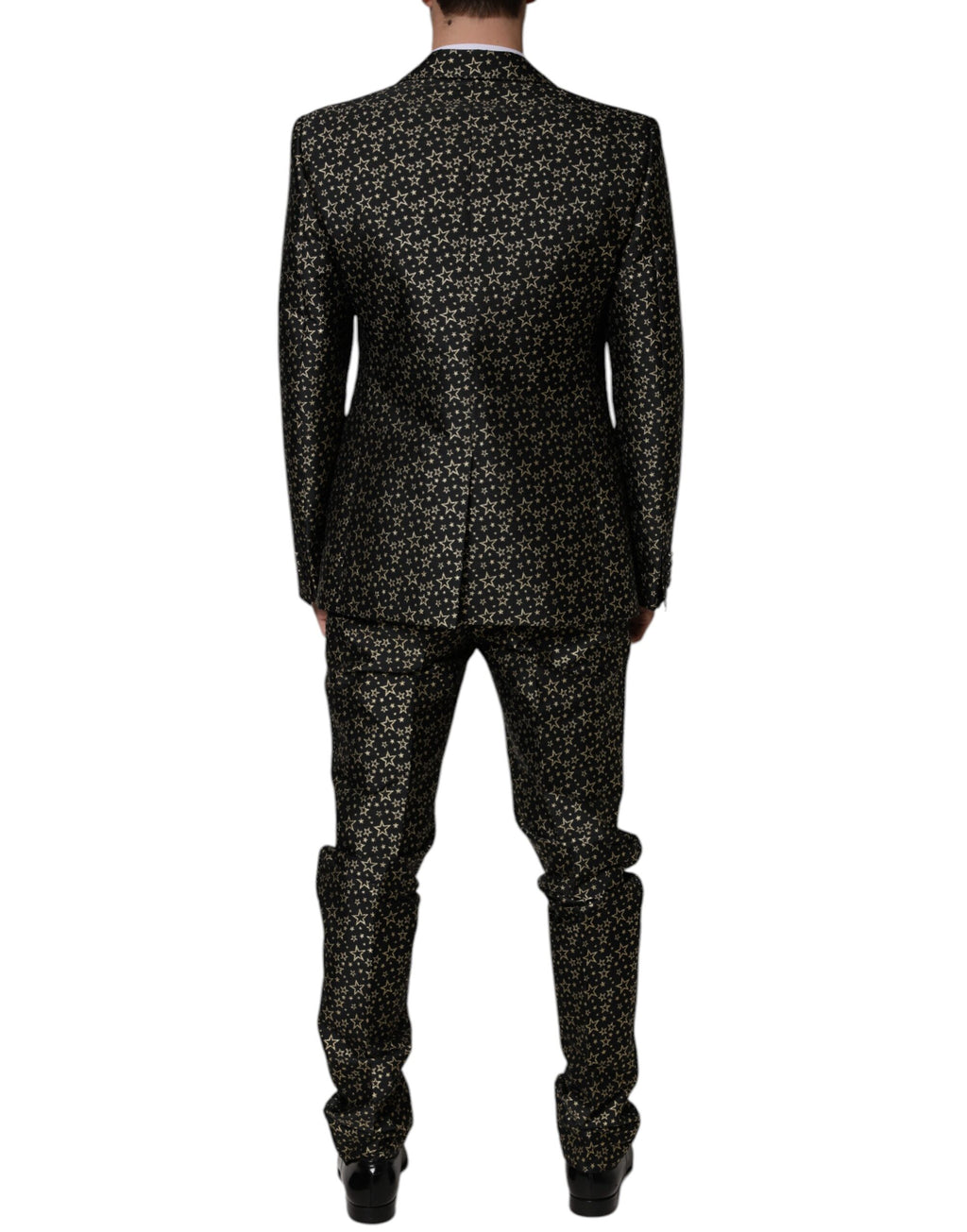 Dolce &amp; Gabbana Black Stars Jacquard SICILY 2 Piece Suit