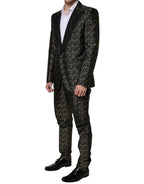 Dolce &amp; Gabbana Black Stars Jacquard SICILY 2 Piece Suit