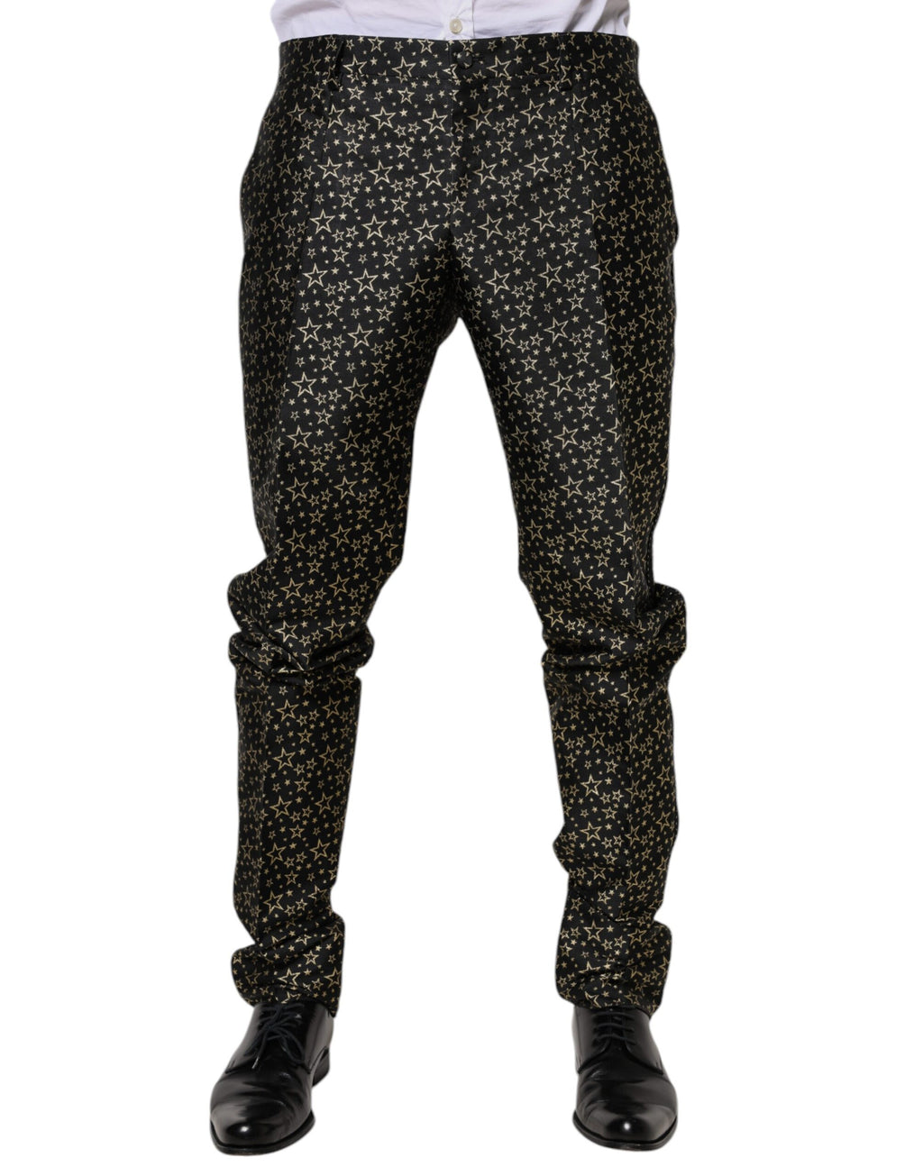 Dolce &amp; Gabbana Black Stars Jacquard SICILY 2 Piece Suit