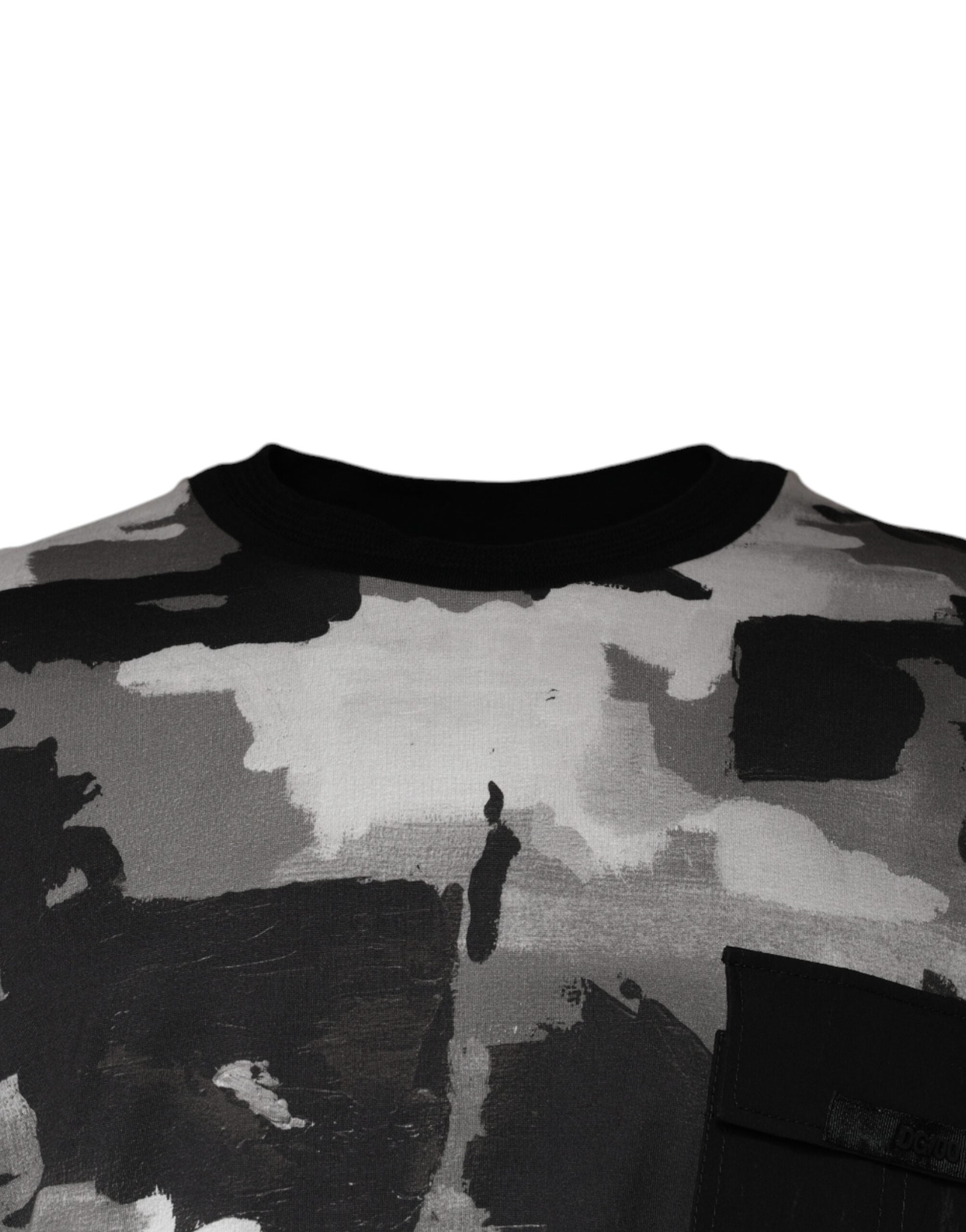 Dolce &amp; Gabbana Multicolor Camouflage Cotton Crewneck T-shirt
