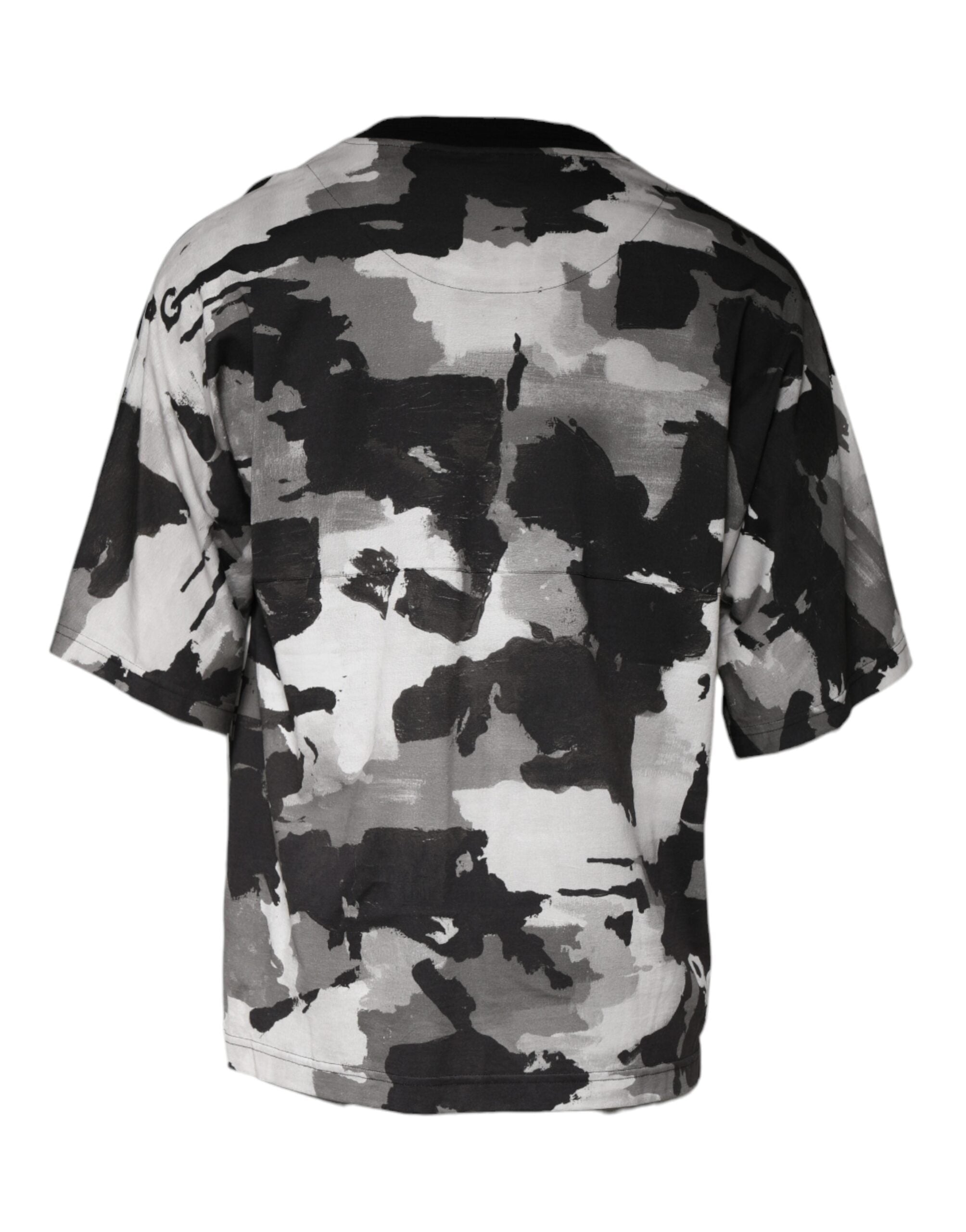 Dolce &amp; Gabbana Multicolor Camouflage Cotton Crewneck T-shirt