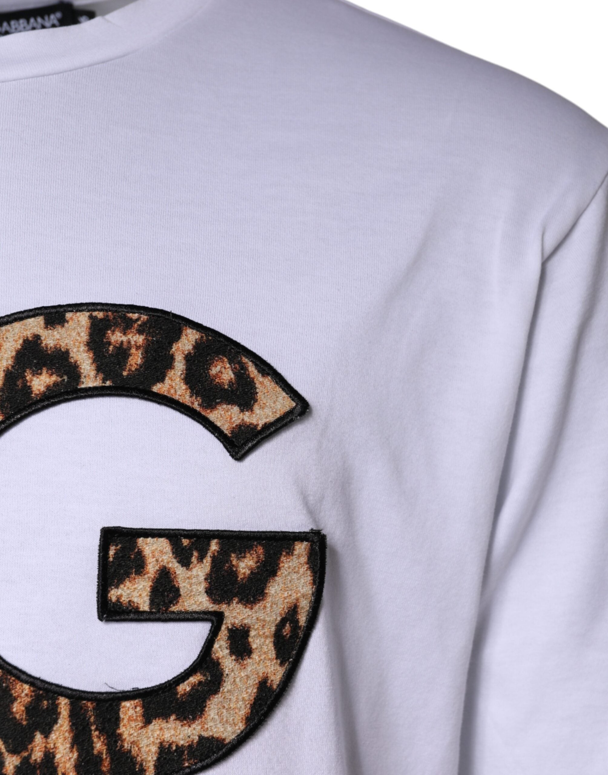Dolce &amp; Gabbana White DG Logo Cotton Shorts Sleeves T-shirt