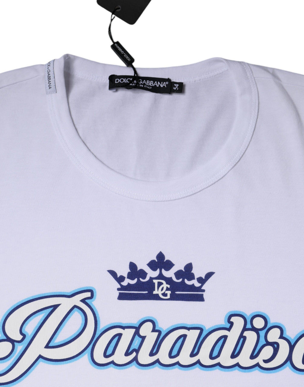 Dolce &amp; Gabbana White Paradiso Cotton Shorts Sleeves T-shirt