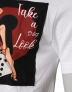 Dolce &amp; Gabbana White Graphic Print Cotton Crew Neck T-shirt
