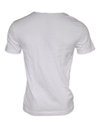 Dolce &amp; Gabbana White Graphic Print Cotton Crew Neck T-shirt