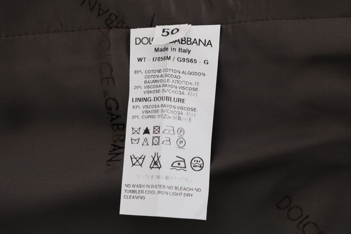 Dolce &amp; Gabbana Gray STAFF Cotton Striped Vest