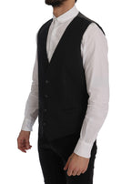 Dolce &amp; Gabbana Gray STAFF Cotton Striped Vest