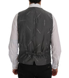 Dolce &amp; Gabbana Gray STAFF Cotton Striped Vest