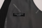 Dolce &amp; Gabbana Gray STAFF Cotton Striped Vest