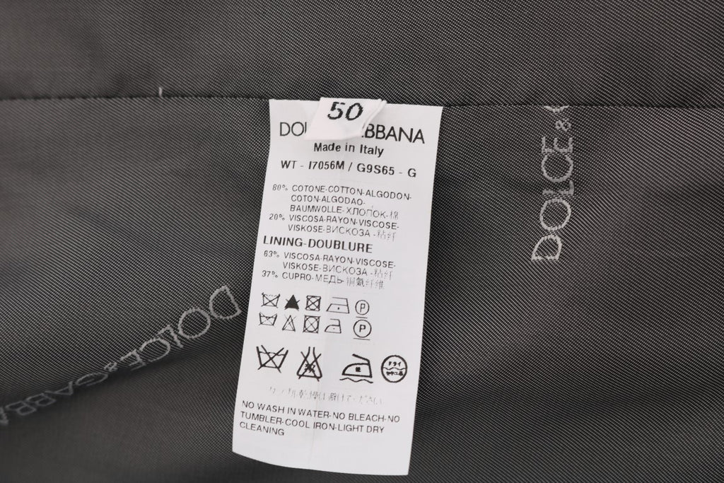 Dolce &amp; Gabbana Gray STAFF Cotton Striped Vest