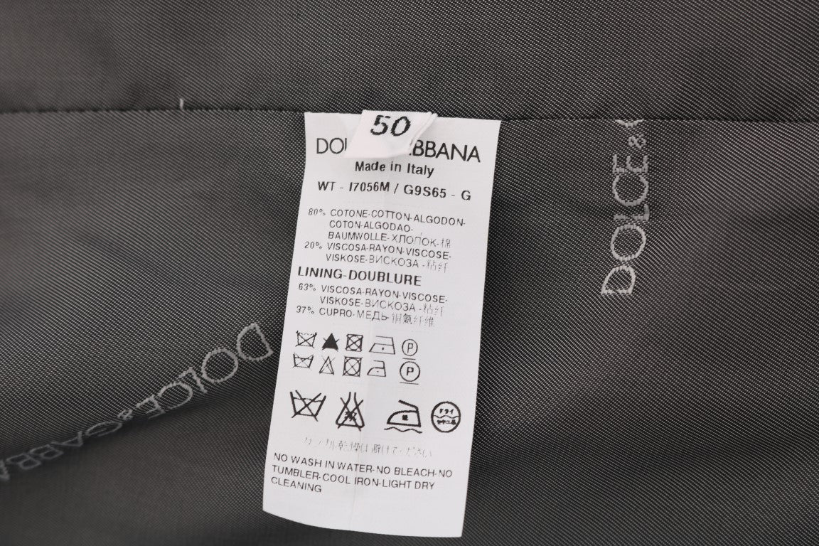 Dolce &amp; Gabbana Gray STAFF Cotton Striped Vest