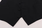 Dolce &amp; Gabbana Black STAFF Wool Striped Vest
