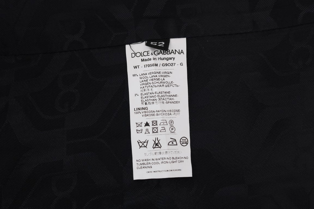 Dolce &amp; Gabbana Black STAFF Wool Striped Vest