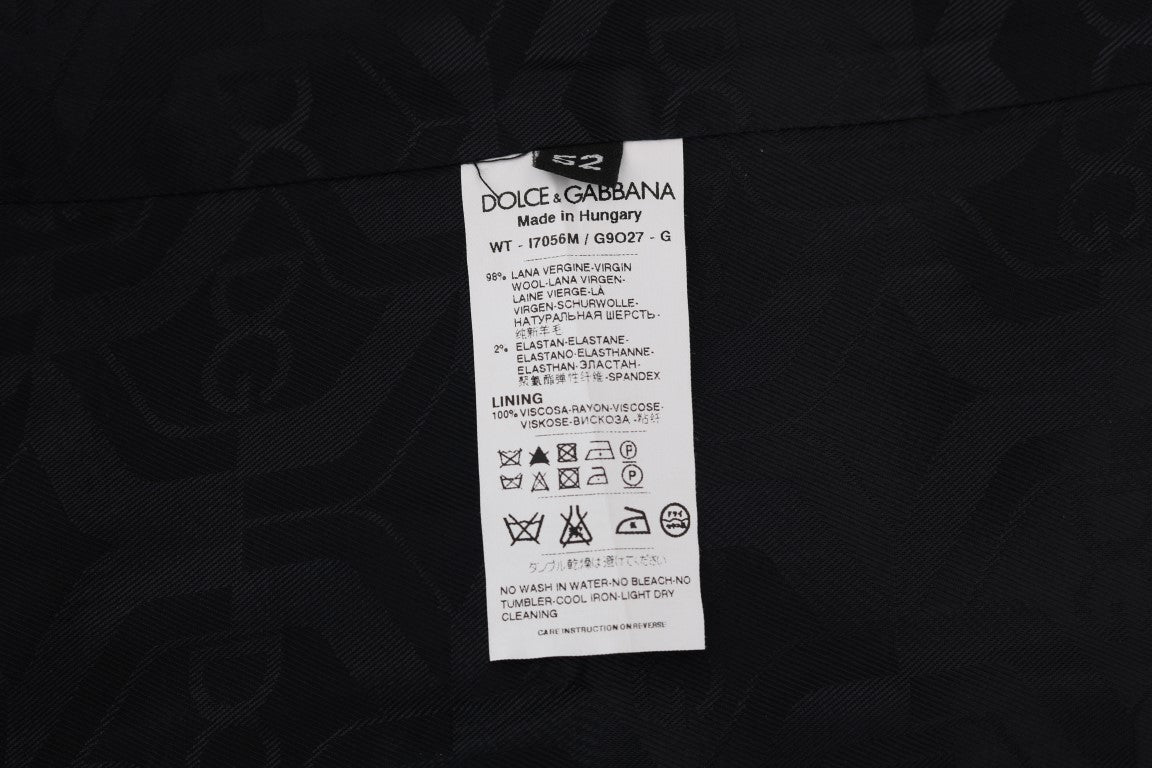 Dolce &amp; Gabbana Black STAFF Wool Striped Vest
