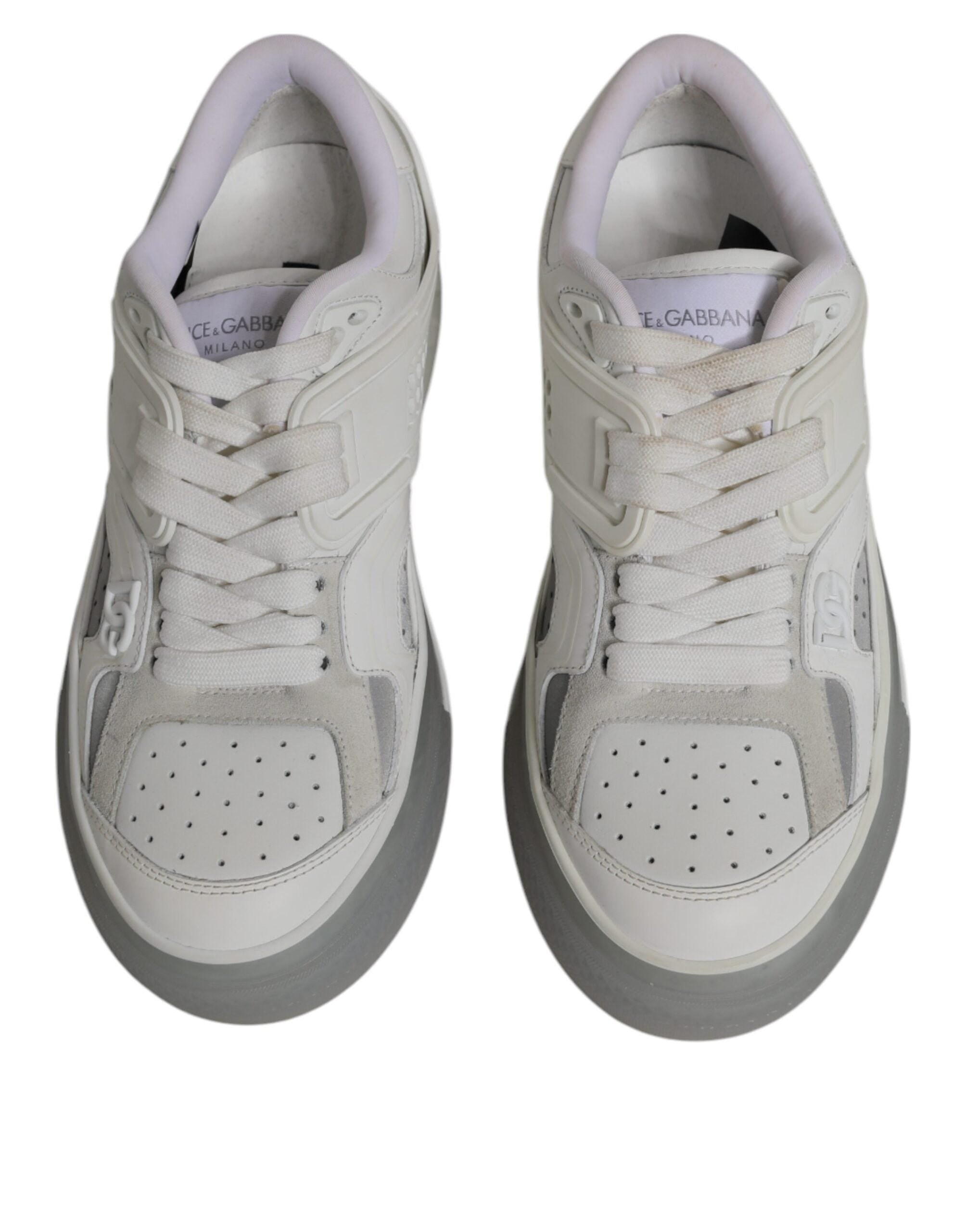 Dolce &amp; Gabbana White DG Logo CUSTOM 2.Zero Sneakers Shoes