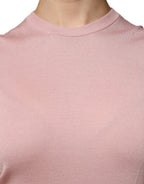 Dolce &amp; Gabbana Pink Cashmere Knitted Sleeveless Tank Top