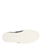 Dolce &amp; Gabbana Black Embellished London Men Slip On Shoes
