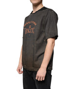 Dolce &amp; Gabbana Brown Graphic Print Cotton Round Neck T-shirt