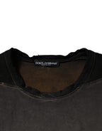 Dolce &amp; Gabbana Brown Graphic Print Cotton Round Neck T-shirt