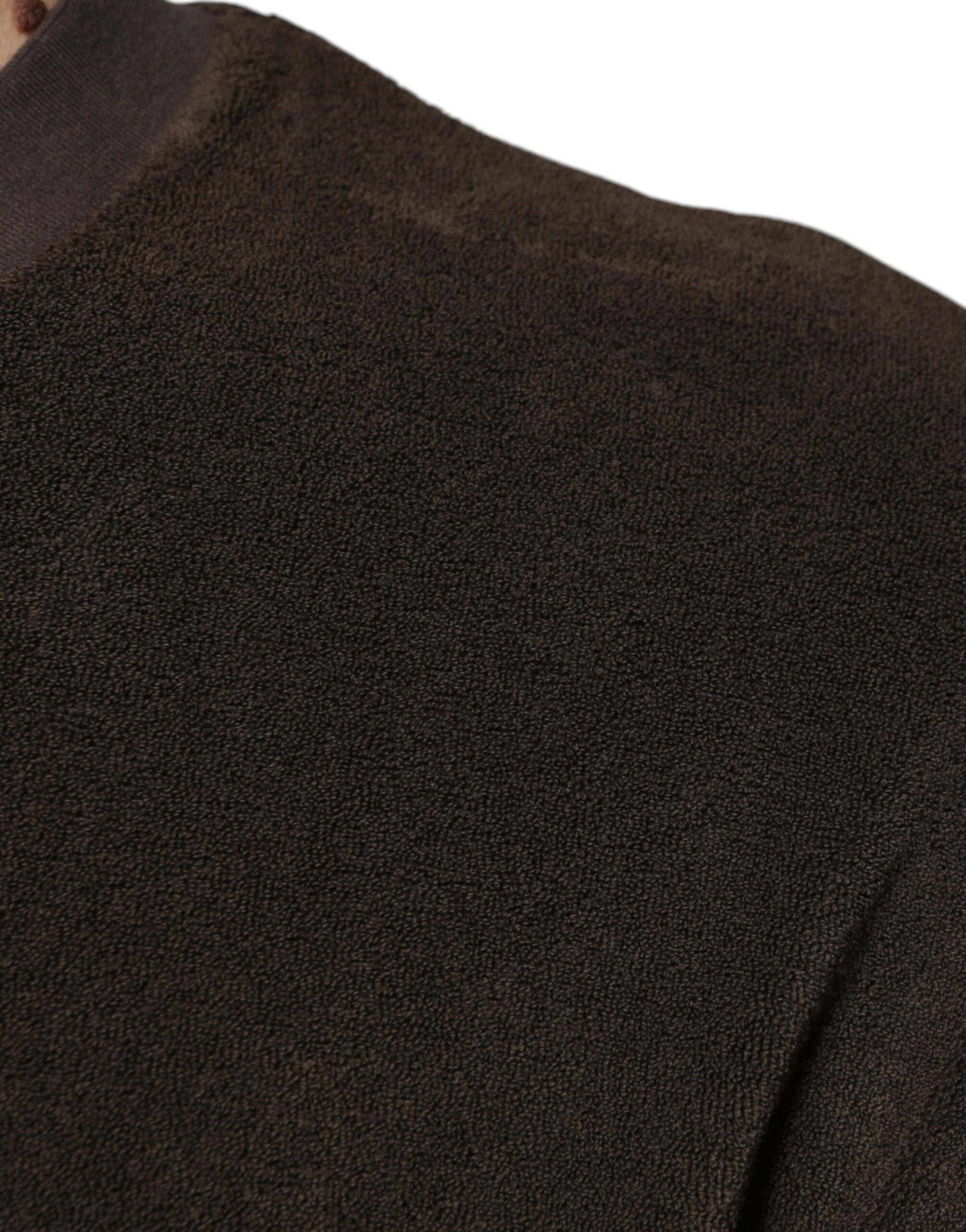 Dolce &amp; Gabbana Brown Cotton Crew Neck Short Sleeves T-shirt