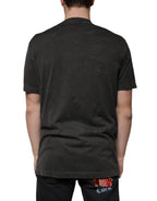 Dolce &amp; Gabbana Black Cotton Crew Neck Short Sleeves T-shirt