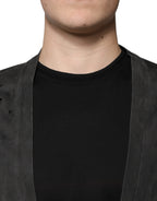 Dolce &amp; Gabbana Black Cotton Crew Neck Short Sleeves T-shirt