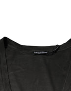 Dolce &amp; Gabbana Black Cotton Crew Neck Short Sleeves T-shirt