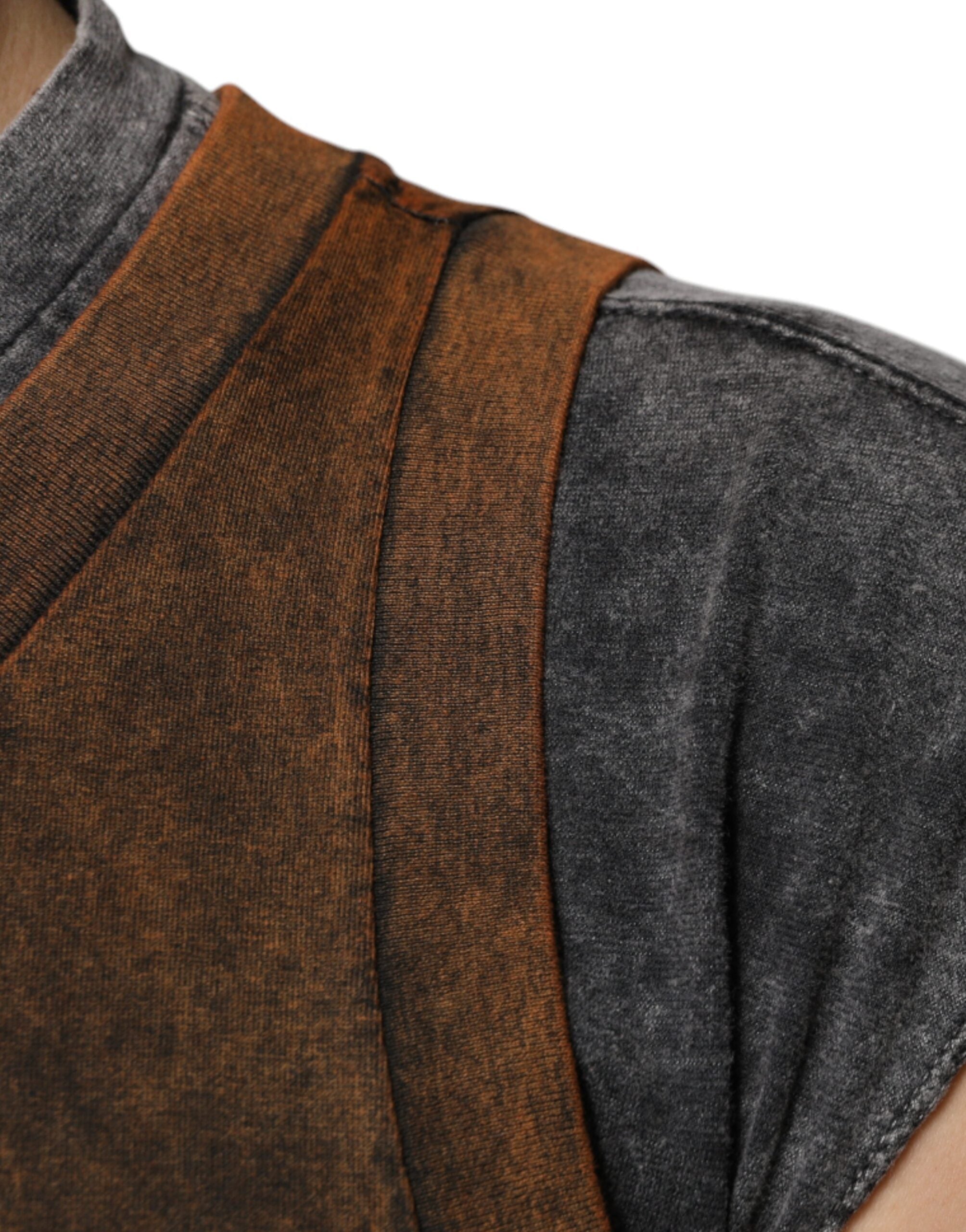 Dolce &amp; Gabbana Brown Cotton Crew Neck Sleeveless T-shirt